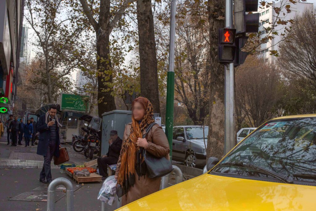 Middle-aged woman on Keshavarz Boulevard, Tehran, 2018 — from the Women in Public Space project